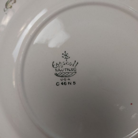 Vintage Eggshell Nautilus C46/N5 Handpainted Floral Decorative Plate - Picture 3 of 4